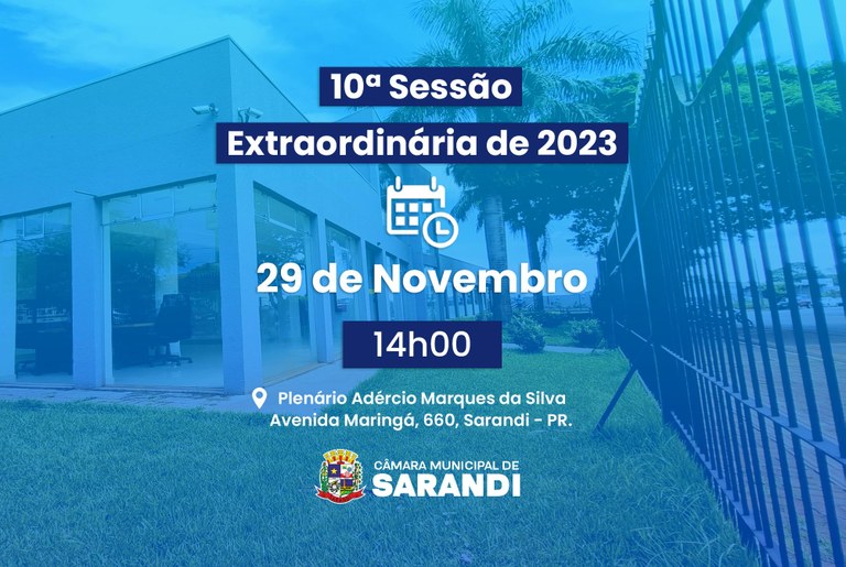 10ª Sessão Extraordinária de 2023 - 29/11/2023