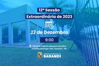 12ª Sessão Extraordinária de 2023 - 27/12/2023