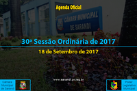 30ª Sessão Ordinária de 2017 - 18/09/2017