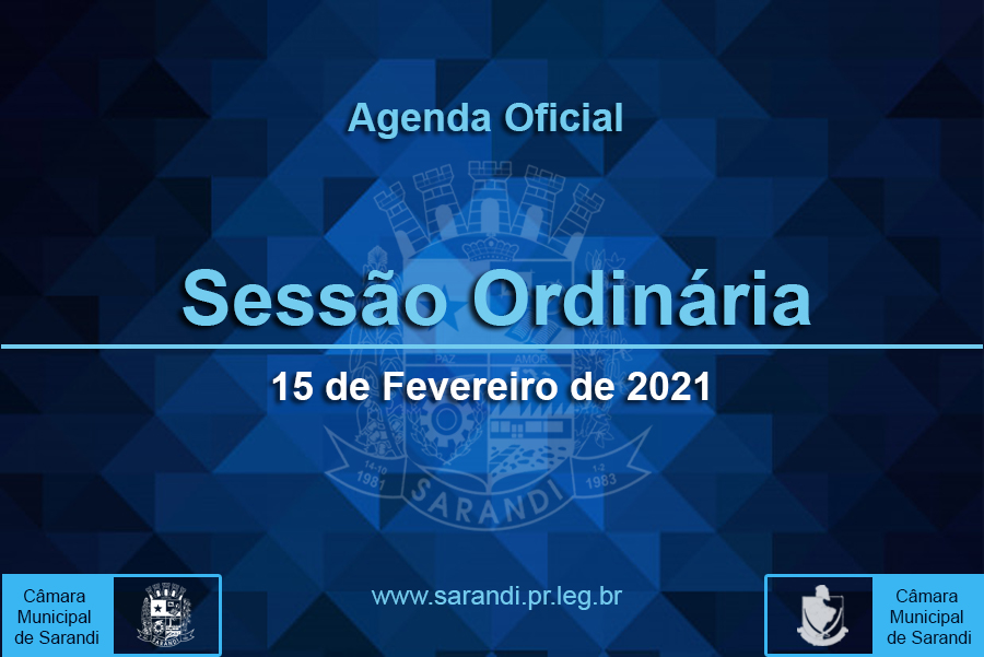 3ª Sessão Ordinária 2021 - 15/02/2021