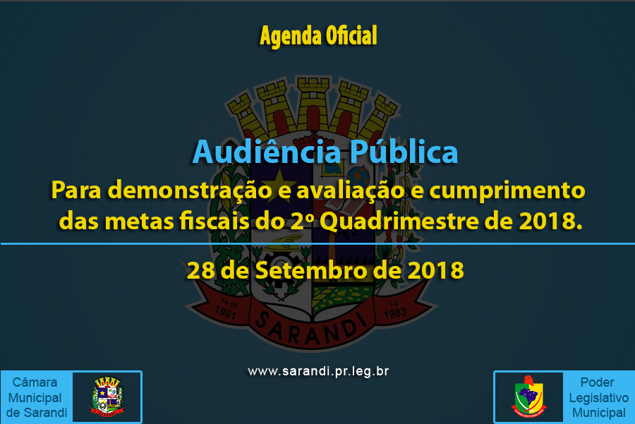 Audiência Pública de 28 de Setembro de 2018
