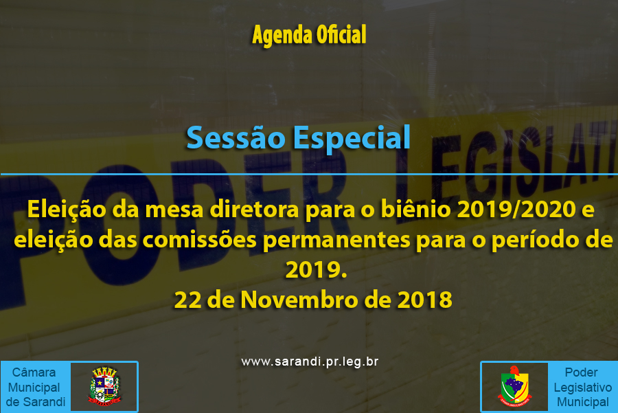 Sessão Especial de 22 de Novembro de 2018.