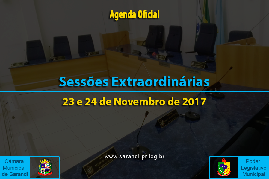 Sessões Extraordinárias de 23 e 24 Novembro de 2017