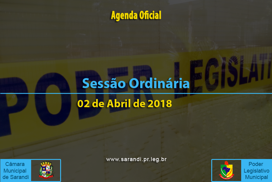 Sessão Ordinária de 02 de Abril de 2018