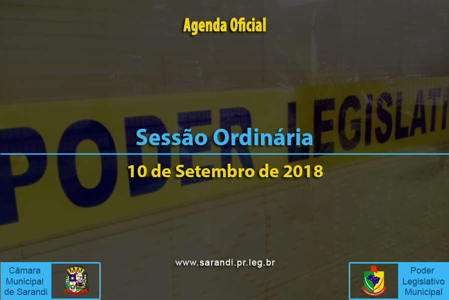Sessão Ordinária de 10 de Setembro de 2018.