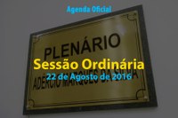Sessão Ordinária de 22 de Agosto 2016