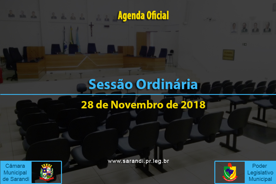 Sessão Ordinária de 28 de Novembro de 2018.